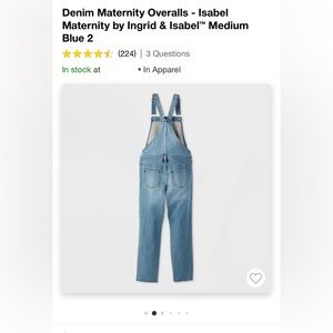 Isabel Maternity Denim Overalls